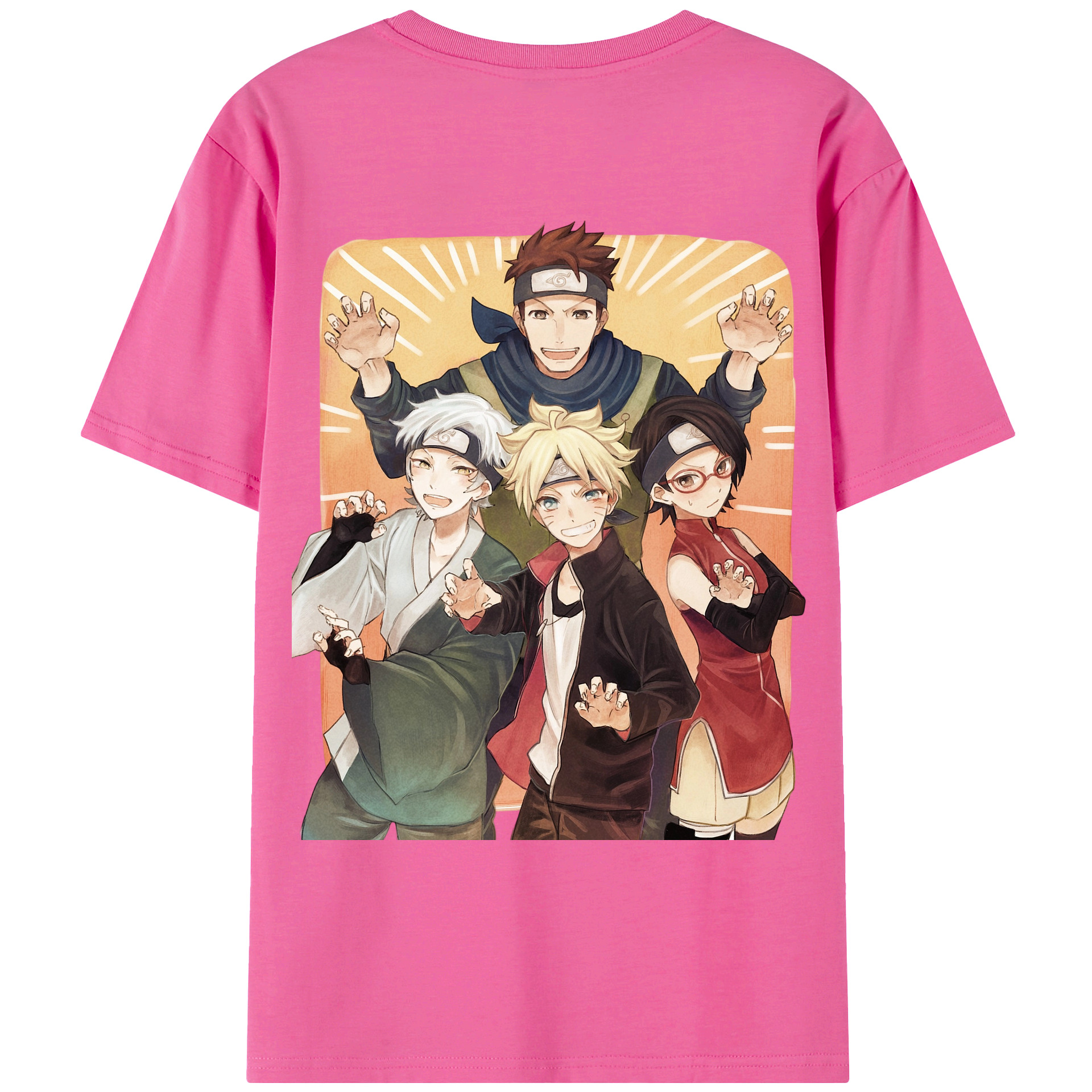 （画像用） NARUTO -ナルト- うちは サラダ Uchiha Sarada レディース半袖Tシャツ(バックプリント)